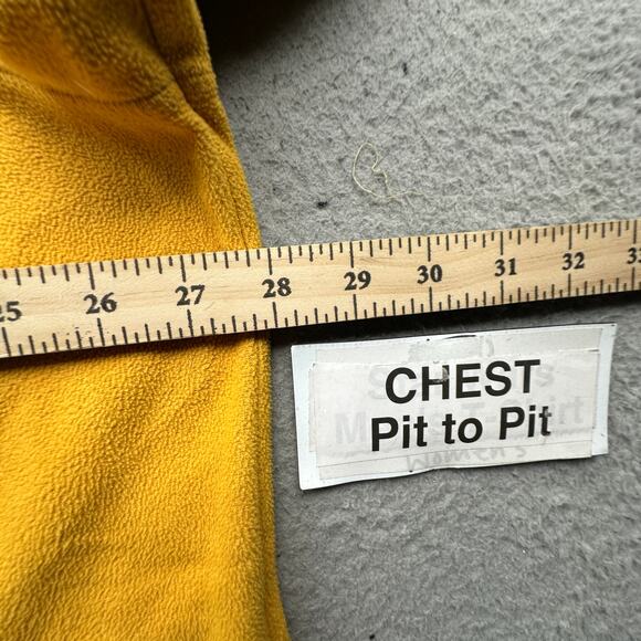 LL Bean Polartec Windbloc Fleece Hoodie Jacket Mens XXL Full Zip Yellow 251298 - Picture 5 of 15